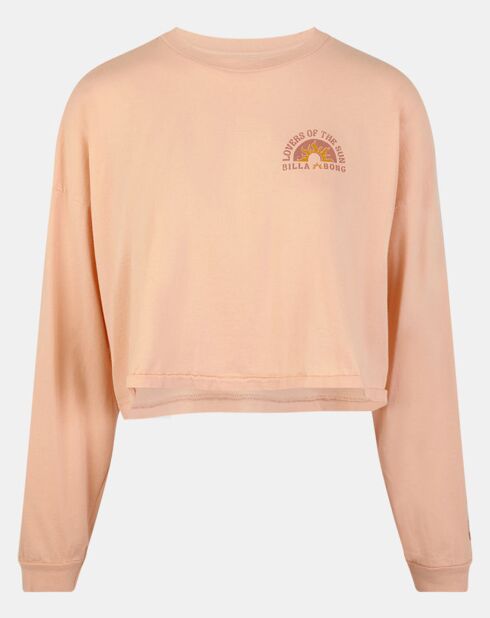 T-Shirt Lover of the Sun boxy rose clair